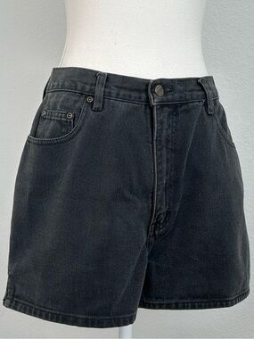 vintage high rise black denim shorts y2k